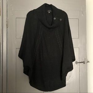 Black Poncho Sweater